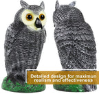 Galashield Owl Decoy | Plastic Owls to Scare Birds Away | Owl Statue for Garden & Outdoors - Pack of 3