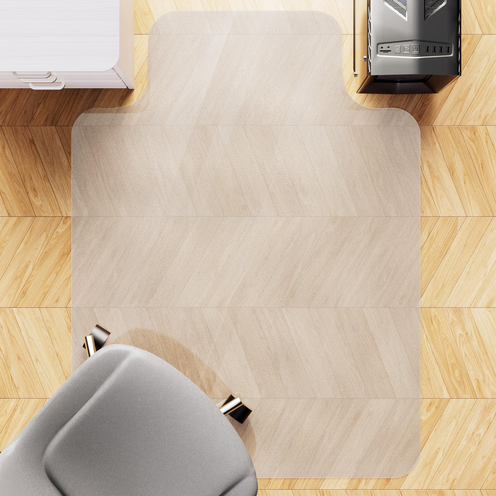 Yecaye Desk Chair Mat for Hardwood Floor, 48"×36" Office PVC Computer Chair Mat, Floor Protector for Rolling Chairs