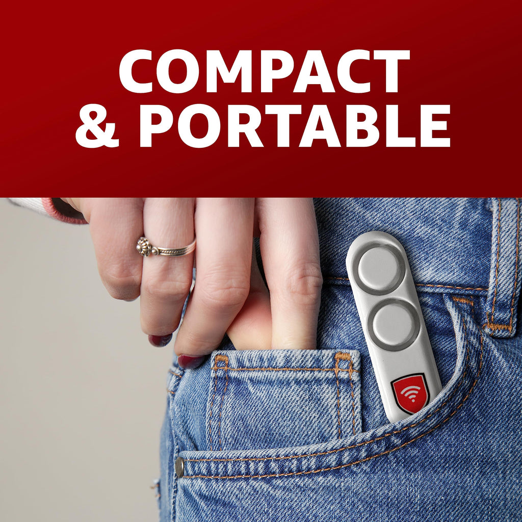 The SafeAlarm Personal Self-Defense Safety Alarm Keychain |Loud 120DB Dual Alarm Siren Heard up to 600 ft/185 Meters Away | Emergency Safety Alarm for Women, Men, Children, Elderly