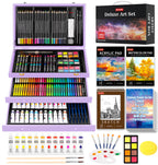 Soucolor Birthday Gifts, Art Supplies, 192-Pack Deluxe Art Set Drawing Painting Supplies Kit with Acrylic Pad, Watercolor Pad, Sketch Book, Canvases, Acrylic Paint, Crayons, Pencils