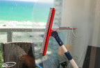 DSV Standard Professional Window Squeegee | 2-in-1 Window Cleaner Sponge and 10" Soft Rubber Strip with Telescopic Extension Pole 34 INCH & 86.5 cm | Adjustable to Clean from Multiple Angles