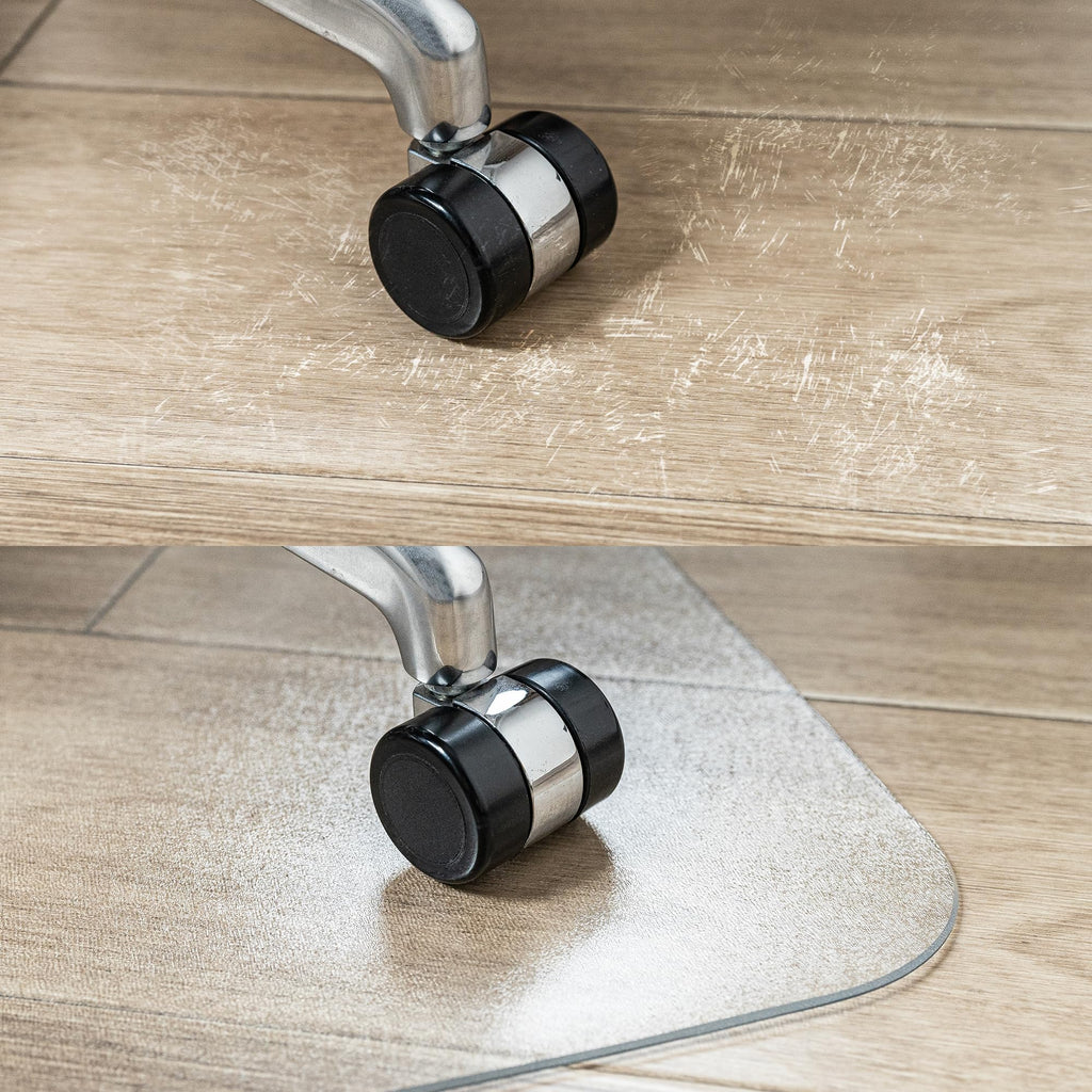 MuArts Elasticity Clear Chair Mat for Hardwood Floor 40 x 48 inch, Transparent Floor Mat Wood/Tile Protection Mat for Home & Office (40" X 48" Rectangle)