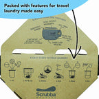 Scrubba Wash Bag Portable Washing Machine - Lightweight Manual Washing Machine for Travel, Camping, Laundry, Baby Clothes - Travel Essentials, Gift - use with Laundry Detergent/Sheets - 5.3 oz.