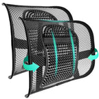 Samyoung 2 Pack Mesh Back Lumbar Support, Back Support Seat Cushion with Breathable Mesh for Office Chairs Car 12” x 16”