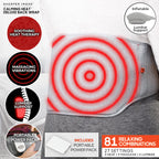 Calming Heat Back Wrap by Sharper Image- Cordless Electric Back Heating Pad, Inflatable Lumbar, Soothing Heat & Vibration- 27 Settings 3 Heat, 9 Vibration, 3 Lumbar Includes Portable Power Pack