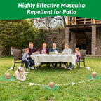 Natural Mosquito Repellent Outdoor Patio Pills, Peppermint Oil 10 Pcs Natural Mosquito Repellant Balls, Safe for Kids & Pets, Bug Deterrent for Home & Patio, Keep Mosquitoes Camping Travel Fishing