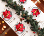 Ruvanti Cloth Napkins Set of 12, 18x18 Inches Napkins Cloth Washable, Soft, Durable, Absorbent, Cotton Blend. Table Dinner Napkins Cloth for Hotel, Weddings, Dinner, Christmas Parties - Red