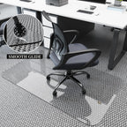 KAISLE Office Chair Mat for Carpet Floor, Plastic Rolling Chair Mat for Carpeted Floors, Computer Desk Chair Floor Mats, 48 x 30 Inch Rectangle Clear Heavy Duty Floors Protector 0.14 Inch Thick