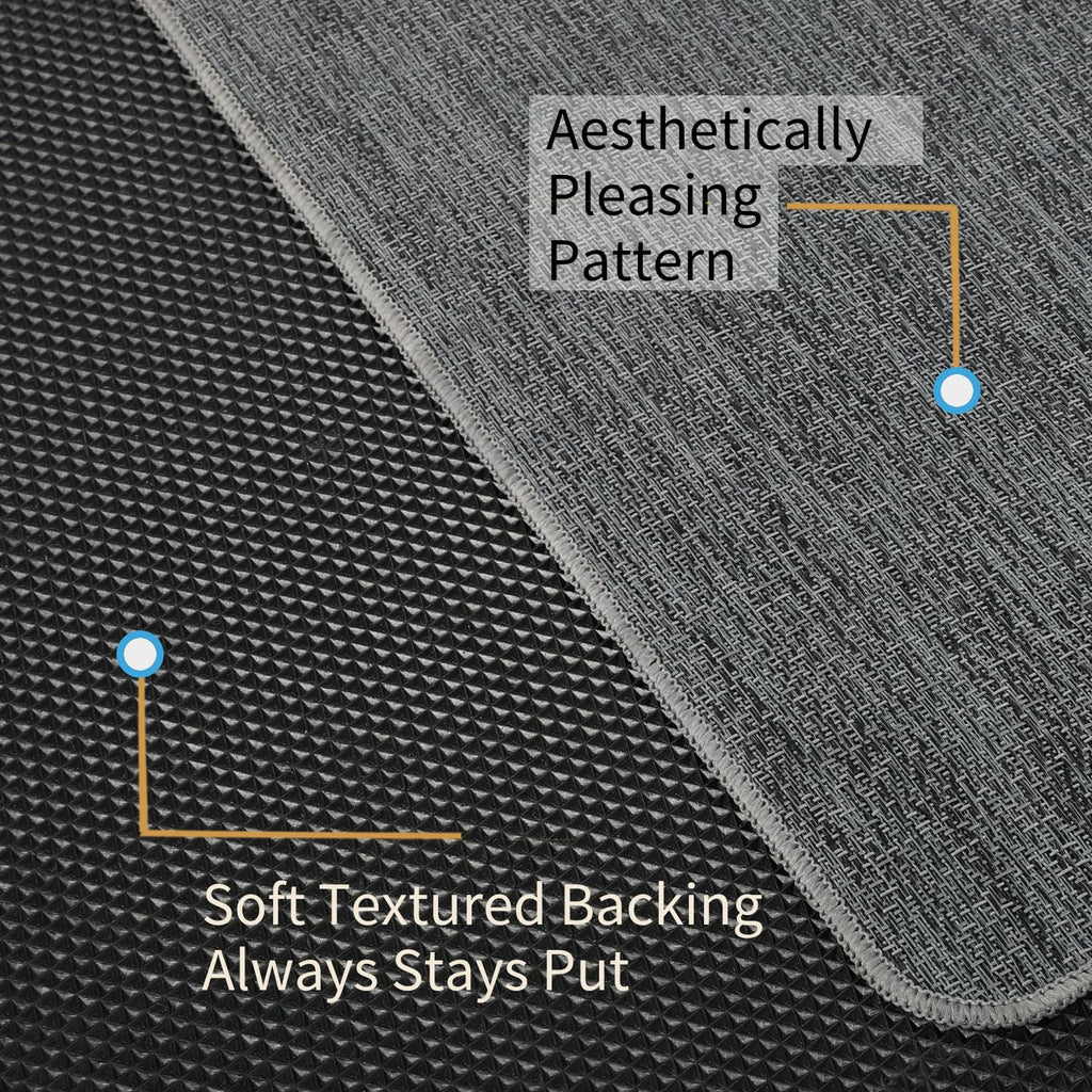 RccugmatS Chair Mat for Hardwood Floor, 36" x 48" Heavy Duty Office Chair Mat for Rolling Chairs, Anti Slip, Computer Desk Chair Mat, Floor Protector for Home Office, Black&Grey