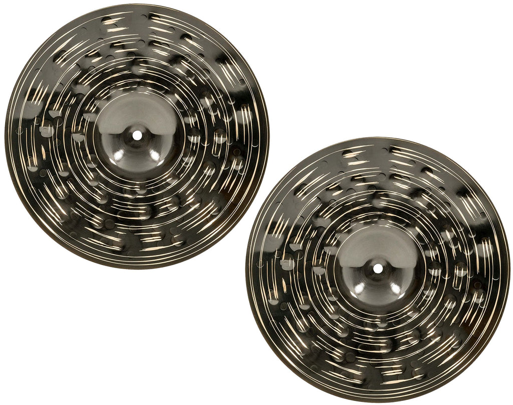 Meinl 14" Hihat (Hi Hat) Cymbal Pair - Classics Custom Dark - Made in Germany, 2-YEAR WARRANTY (CC14DAH)