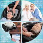 Circa Air Inflatable Hair Washing Basin for Bedridden, Portable Shampoo Bowl for Home, Mobile Hair Washing Station, Portable Sink for Washing Hair in Bed, Elderly Aid Hair Wash Tray, Loc Detox Tub