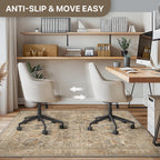 48"x60" Office Chair Mat for Hardwood Tile Floor, Under Desk Carpet Protector for Rolling Computer Chair Mat, Machine Washable Area Rug, Anti-Slip 1/5" Thick Low Pile Thin Vinyl Floor Mat, Wood