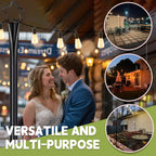 XDW-GIFTS String Light Pole - Steel Poles for Outdoor String Lights Hanging, Garden, Backyard, Patio Lighting Stand for Parties, Christmas, Wedding, 2 Pack