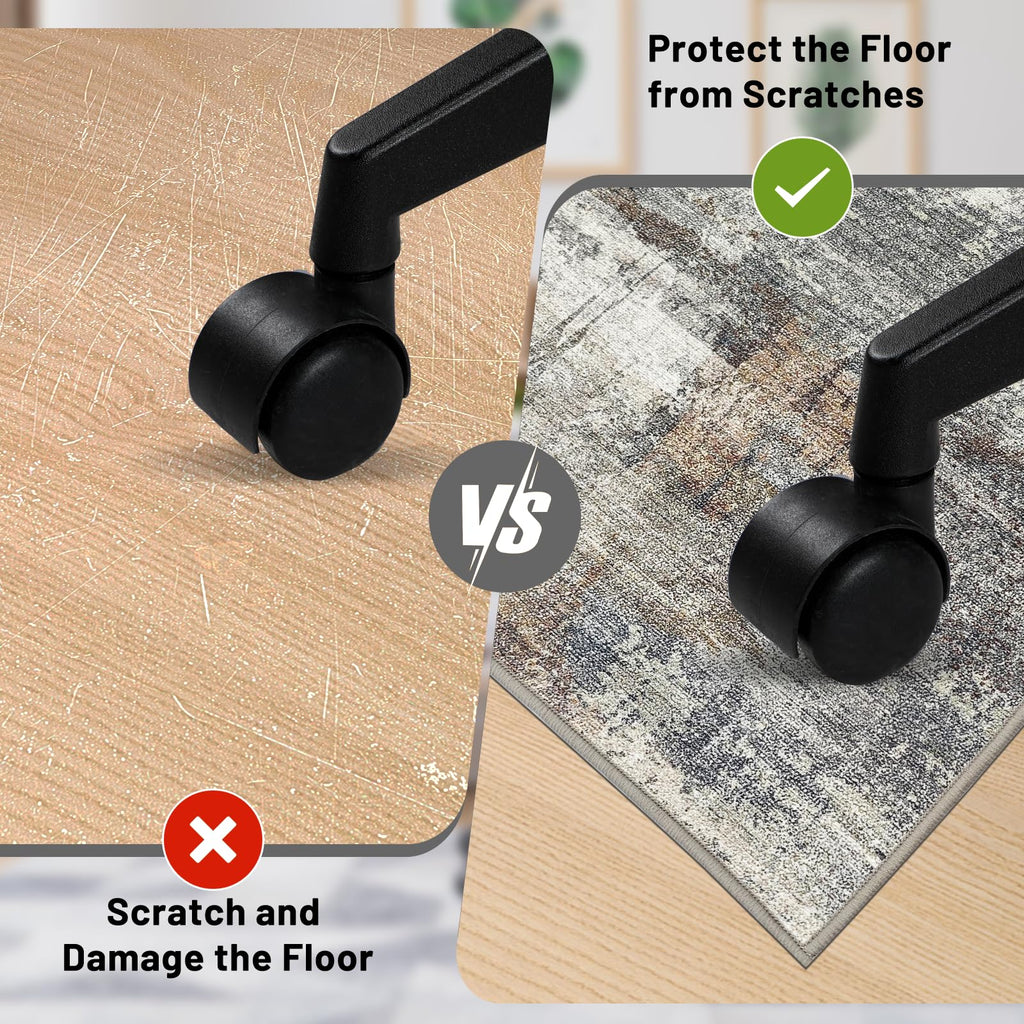 Office Chair Mat for Hardwood Floor&Tile Floor,36"X 48" Heavy Duty Desk Chair Mat for Hard Floors,Under Desk Rug for Rolling Computer Chair,Anti Slip,Low Pile Carpet Floor-Abstract Grey