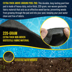 U.S. Pool Supply Ground Shield 24-Foot Round Heavy Duty Pool Liner Pad for Above Ground Swimming Pools - Protects Pool Liner, Prevents Punctures, Weed Barrier, Eco-Friendly Fabric - Extends Liner Life