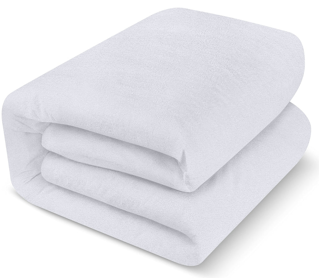 Utopia Bedding Waterproof Mattress Protector Queen Size, Premium Terry Mattress Cover 200 GSM, Breathable, Fitted Style with Stretchable Pockets (White)