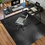 Chair Mat for Hard Floor, TYDLE 36"x48" Office Chair Mat for Hardwood Floor, Vinyl Mat for Gaming Chairs, Non-Slip Waterproof Floor Protector Rolling Computer Desk Mat for Home Office (Black)
