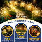GIGALUMI Garden Outdoor Decor Lights, Christmas 8 Pack Solar Garden Lights for Yard Outside Fairy Garden Lights Decorative, Solar Lights for Balcony Patio Garden Decor Yard Pathway Flowerbed Planter