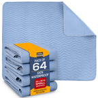 Utopia Bedding Waterproof Incontinence Bed Pads 24 x 36 Inches (Pack of 4, Blue), Washable and Reusable Underpads for Adults, Elderly and Pets, Absorbent Protective Pads
