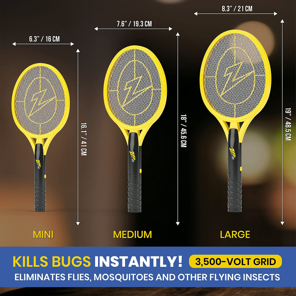 Zap It Bug Zapper Battery Powered (2xAA Included) Bug Zapper Racket, 3,500 Volt, 2 Pack