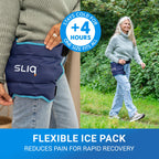 Sliq Hip Kit for Seniors Total Hip Replacement Prime Supplies after Hip Surgery, Hip Replacement Recovery Kit, Hip Ice Pack, 32" Grabber Tool, Leg Lifter, Shoe Horn, Sock Aid Device for Seniors