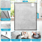 Forggon12 Pcs New Upgrade 3-Layer Metal Dish Cloth, No Scratches and No Odor, Multipurpose Wire Dishwashing Rag for Wet and Dry, Kitchen Cleaning DishRags,Sinks,Dishes,Stove Top, Dimensions(7.08X8.86)