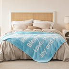 Bedsure Get Well Gifts for Women - After Surgery Blanket with Inspirational Words Sympathy Gift for Elderly Adults Hug Soft Fleece Healing Blanket Letter Blue 50x60 Inch