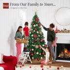 Best Choice Products Artificial Christmas Tree, 6ft Premium Unlit Hinged Design, Dense Branches Realistic Holiday Décor w/Easy Assembly, Base