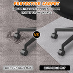 Office Chair Mat for Carpeted Floors, Desk Mats 48"X30" for Rolling Desk on Low Pile Carpets, Small Computer Gaming Plastic Floor Mats for Office Chair on Carpet, Easy Glide Without Curling