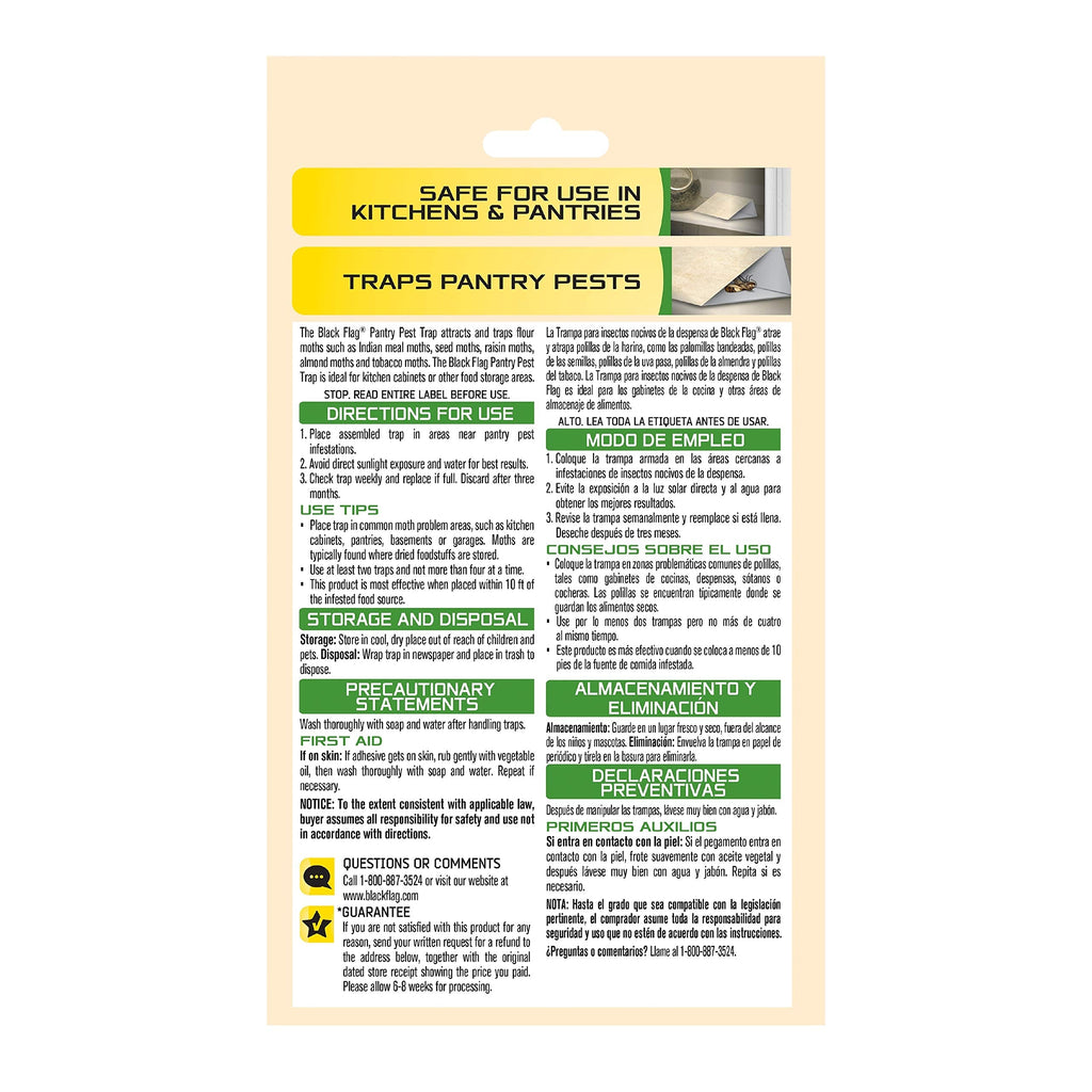 BLACK FLAG Pantry Pest Glue Trap, 2 Count