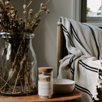Sweet Water Decor 4" Hearth Matches in Apothecary Glass Bottle | Rustic Jar Approx. 100 Decorative Matchsticks with Strike Pad | Cute Candle Accessory Match Holder Long Matches for Fireplace (White)