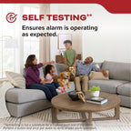 Kidde Smoke Detector, AA Battery Powered LED Status Lights, 85 dB Alarm, 5-inches, 20SDR, 1 Pack