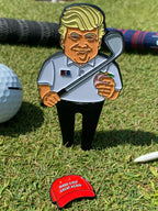 Divine Products llc Funny Donald Trump Divot Tool with Make Golf Great Again Ball Marker Hat and Magnetic Hat Clip