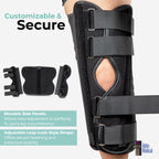 Alpha Medical 14” Long Adjustable Three Panel Orthopedic Knee Immobilizer – Supportive & Adjustable Side Panels – Knee Brace Stabilizer – Knee Immobilization L1830