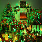 Brizled Red & Green Christmas Lights, 78.74ft 240 LED Outdoor Christmas Lights Connectable, 8 Modes Mini Christmas String Lights Plug-in Mini Xmas Tree Lights with Timer for Outside Garden Party Decor