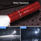 Flashlight Rechargeable,2000L High Lumens Flashlight,Super Bright Small LED Flash Light-Zoomable,Adjustable Brightness,Long Lasting for Camping,Outdoors,Christmas Gifts Men&Women-Red