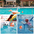 MKLZ Chlorine Floater, Floating Pool Chlorine Dispenser, Fits 1 and 3 Inch Tablets & Bromine Holder for Large/Small Pools, Hot Tub, Spa - Clown Fish