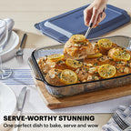 Pyrex Colors Tinted (9x13) Glass Baking Dish with BPA-Free Lid, Oblong Bakeware Glass Pan For Casserole & Lasagna, Dishwasher, Freezer, Microwave and Pre-Heated Oven Safe, Smoke