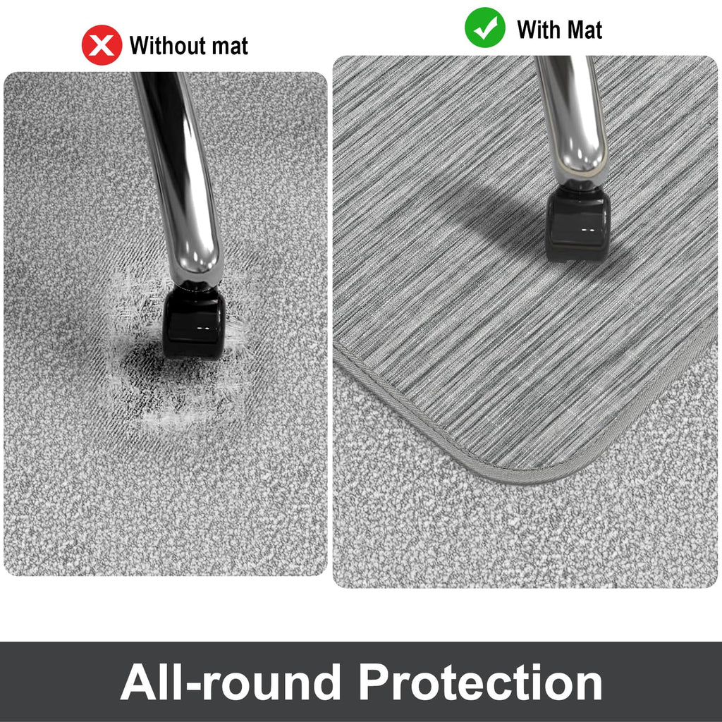 Perfect for Carpet Floors: Protect Your Floor from Scratches and dust of Any Kind with This Perfect Chair mat for Carpeted Floors. The Office Chair mat is Designed for Most Carpet Floors.