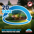 Thermacell Mosquito Repellent E-Series Rechargeable Repeller; Patio Shield 20’ Mosquito Protection Zone; Includes 36-Hr Repellent Refill; No Flame or Scent; Bug Spray and Bug Zapper Alternative