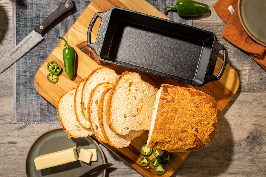 Lodge Cast Iron Loaf Pan 10 Inch | Pre-Seasoned | Dual Handles | Made in USA | Pack of 3