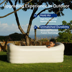 Mozoo Inflatable Bathtub 62''L X 34''W, Portable Bathtub For Adult, Unmatched Durability, Anti-Leak Drainage System, 2-Minute Setup, Space-Saving Foldable Design