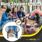 ZAP IT! Bug Zapper Rechargeable Bug Zapper Racket, 4,000 Volt, USB Charging Cable, 2 Pack