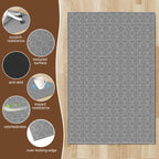 KMAT Office Chair Mat, 36x48in Heavy Duty Hardwood/Tile Floor Protector, Floor Mat Computer Desk Mat for Rolling Chairs, Work, Study, Office, Grey