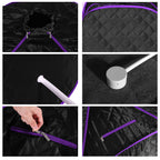 Portable Steam Sauna Spa with Remote Control, 9-Gear Temperature, 60 Minute Timer, Atomization Function, Personal Sauna Tent for Therapeutic Relaxation Detox at Home (31.5 x 31.5 x 40.6In, Purple)