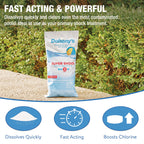 Doheny's Super Pool Shock | Pro-Grade Chlorine Shock, Quick-Dissolving, Fast-Acting 68% Cal-Hypo Granular Pool Shock | 24 x 1lb Bags, Proudly Made in the USA