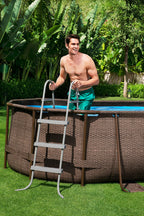 Bestway 58335E-BW 42 Inch Flowclear Above Ground Pool Ladder