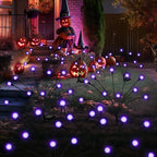 PATIOPIA 8 Pack Halloween Decorations Outdoor Waterproof 80 LED Firefly Garden Lights,Solar Lights for Outside,Solar Lights Outdoor,Solar Garden Lights for Halloween,Christmas,Yard,Patio(Purple)