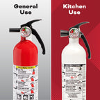 Kidde Pro 210 2A:10-B:C Fire Extinguisher, Rechargeable, Multi-Purpose for Home & Kitchen Fire Extinguishers for Home & Office Use, 2 Pack: One 1-A:10-B:C and One Specialty Kitchen Extinguisher