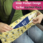 Mastectomy Pillow Hysterectomy Pillows C Section Recovery Must Haves Essentials Products Seat Belt Cushion Post Surgery Gifts for Women Breast Pillow Cushion with Insert Ice Pockets